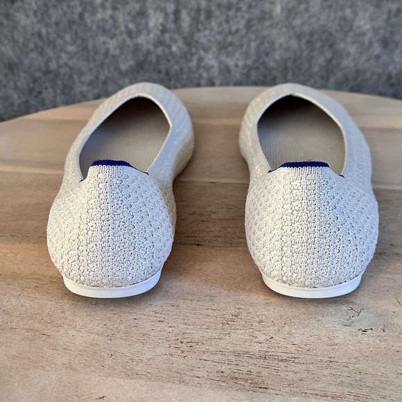 Rothy's The Flat Women's Size 8 US Salt Honeycomb Round Toe Slip On Shoes - Picture 8 of 14
